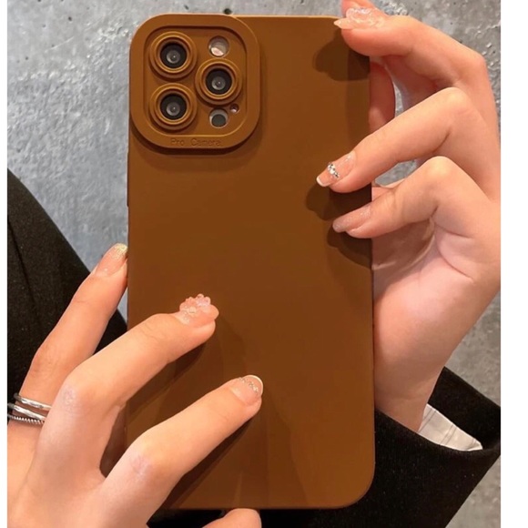Brown Solid Color iPhone Case - Picture 2 of 5